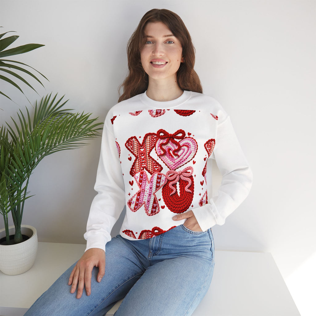 Valentine XOXO Hearts Crewneck Sweatshirt