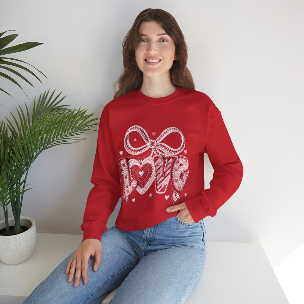 Valentine Ribbon Heart Sweatshirt