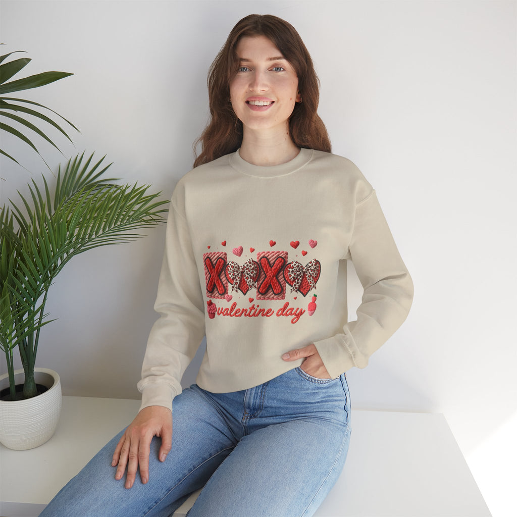 Valentine Day XO Heart Crewneck Sweatshirt