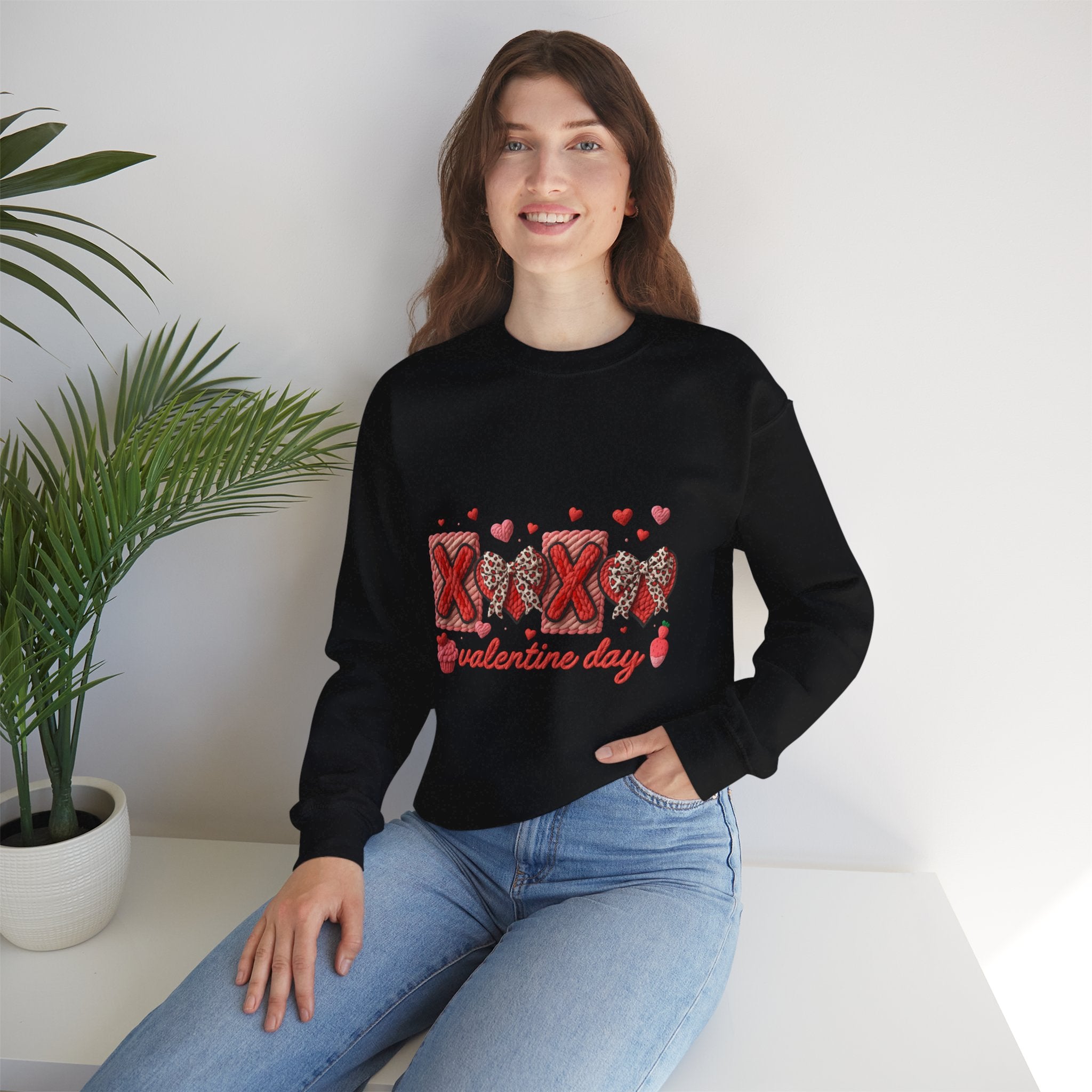 Valentine Day XO Heart Crewneck Sweatshirt