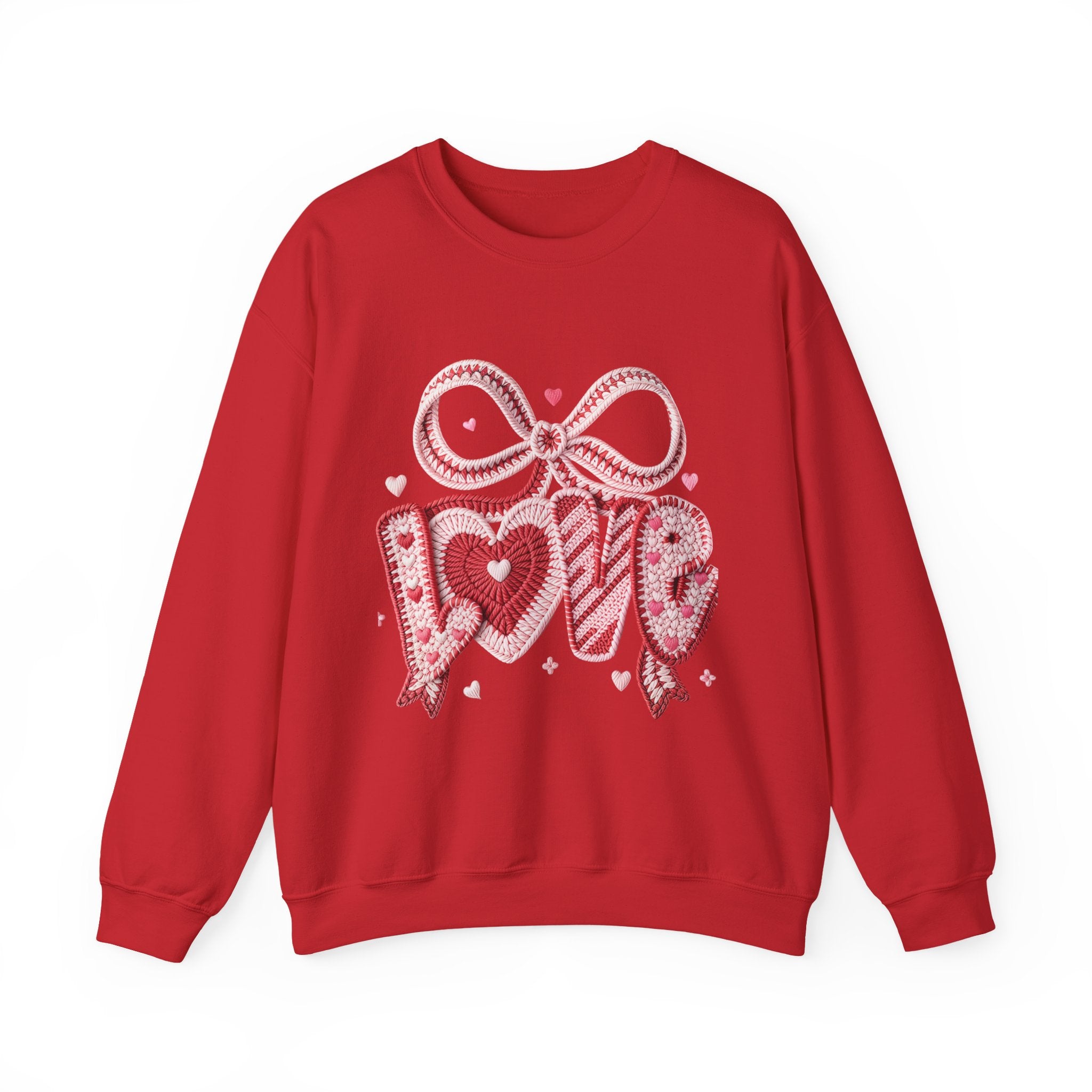 Valentine Ribbon Heart Sweatshirt