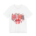 Mama Valentine Tee — Floral & Leopard Heart Mom Shirt with Gift Bow