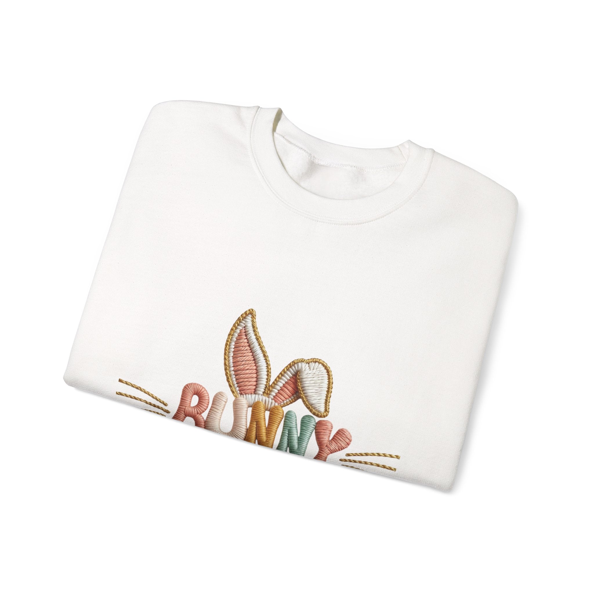 Easter Bunny Crewneck Sweatshirt — 'Bunny Easter' Pastel Holiday Pullover