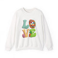 LOVE Colorful Crochet Letters Crewneck Sweatshirt