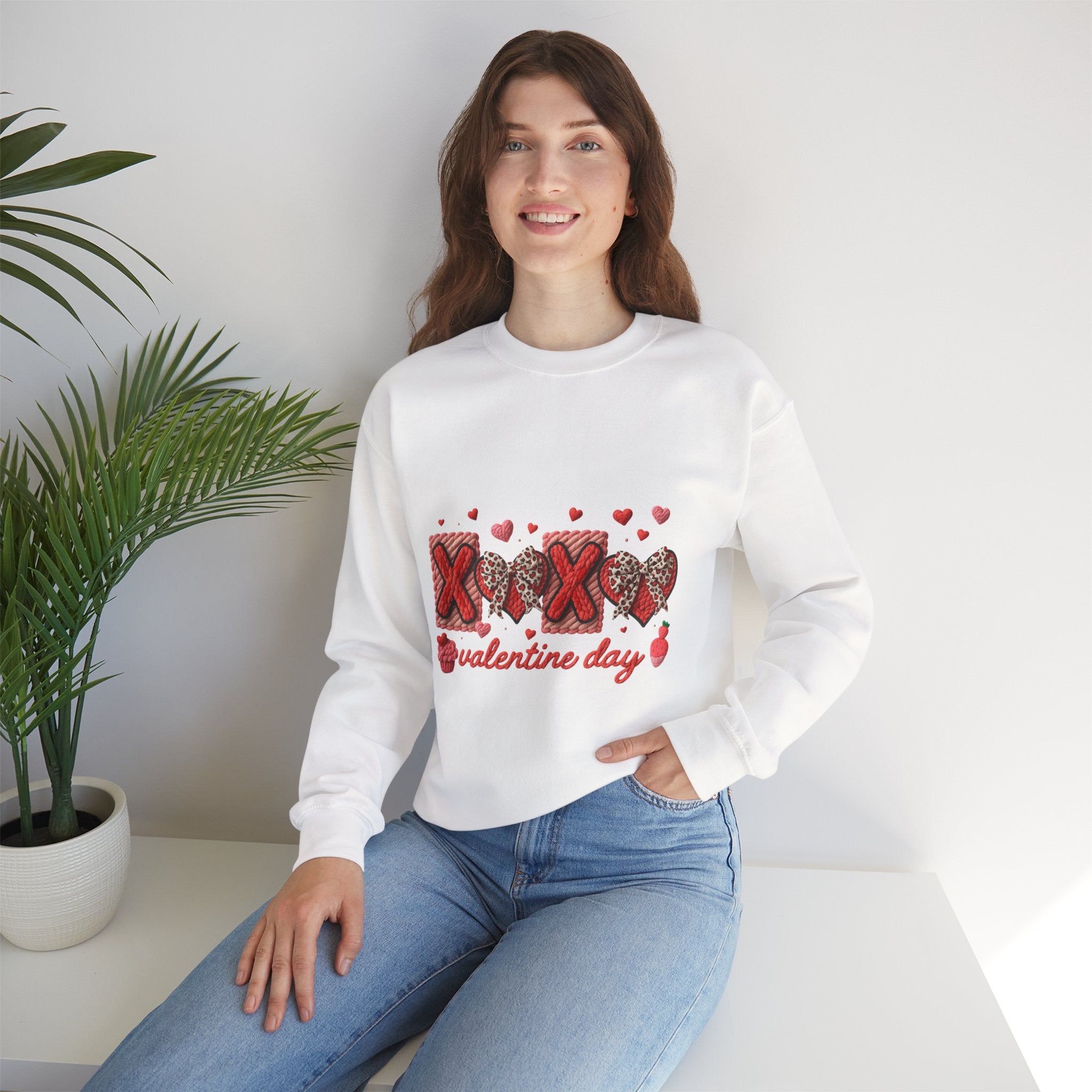 Valentine Day XO Heart Crewneck Sweatshirt