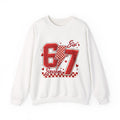 Crewneck Sweatshirt "67 Seven" Retro Racing Heart Graphic