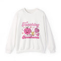 Teaching Sweethearts Crewneck Sweatshirt — Cute Pink Apple Teacher Valentine Sweatshirt