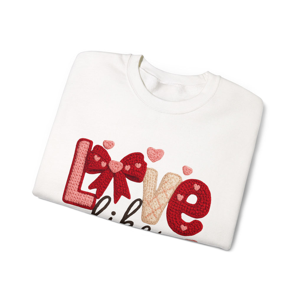 Crewneck Sweatshirt — "Love Like Jesus" Valentine Christian Graphic