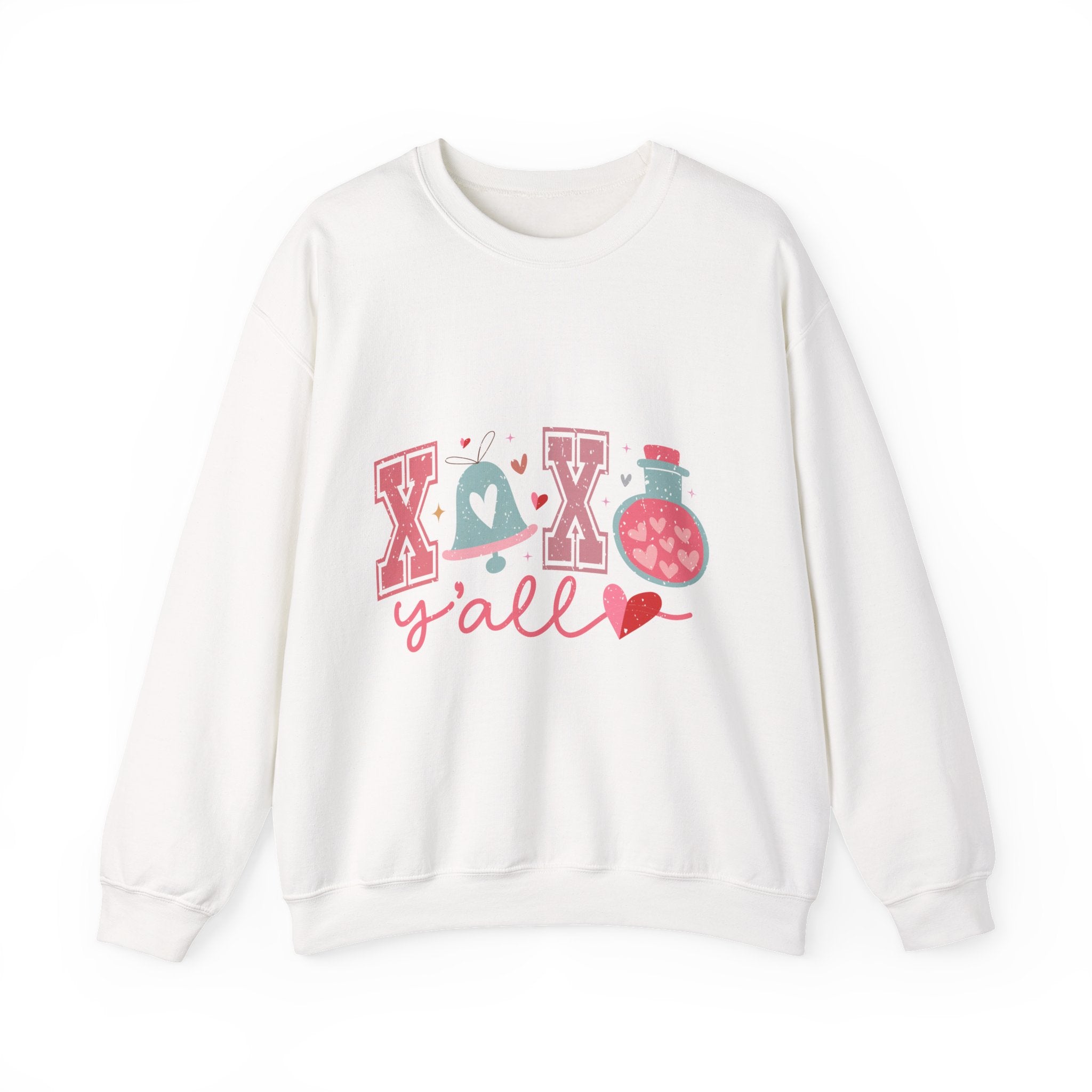 Valentine 'XOX Y'all' Heart Graphic Crewneck Sweatshirt